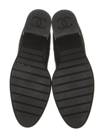 Chanel Interlocking CC Logo Leather Chelsea Boots
