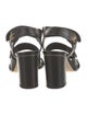 Chanel Interlocking CC Logo Lambskin Sandals