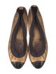 Chanel Leather Colorblock Pattern Ballet Flats