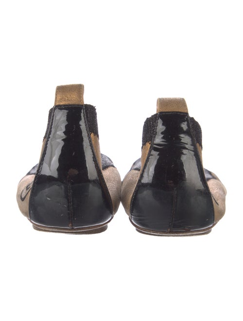 Chanel Leather Colorblock Pattern Ballet Flats