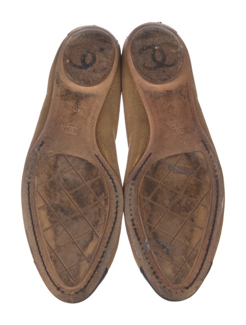Chanel Leather Colorblock Pattern Ballet Flats
