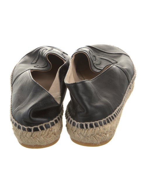 Chanel Interlocking CC Logo Leather Espadrilles