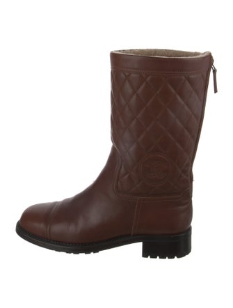 Chanel 2013 Interlocking CC Logo Boots