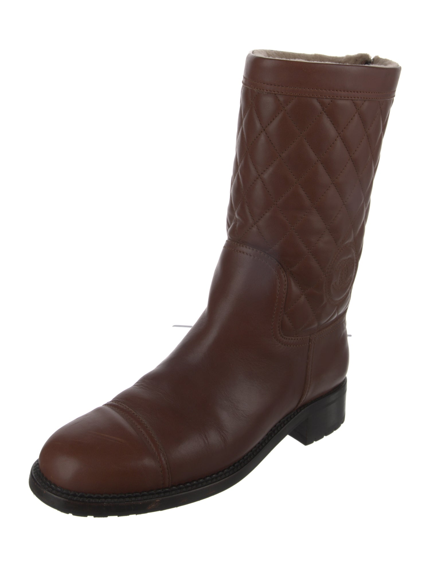 Chanel 2013 Interlocking CC Logo Boots