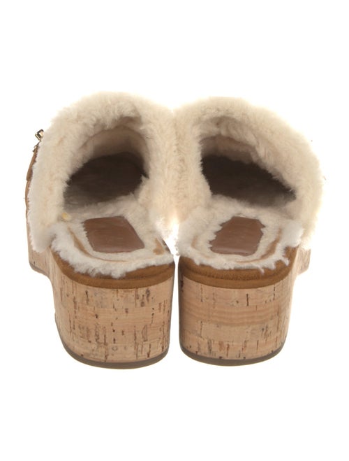 Chanel Interlocking CC Logo Suede Mules