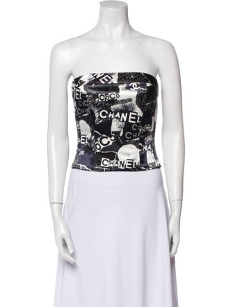 Chanel 2020 Printed Crop Top