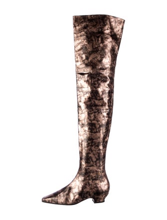 Chanel Interlocking CC Logo Leather Boots