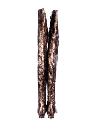 Chanel Interlocking CC Logo Leather Boots