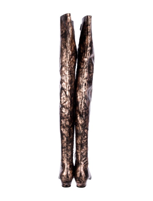 Chanel Interlocking CC Logo Leather Boots