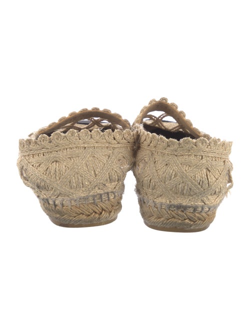 Chanel Interlocking CC Logo Raffia Espadrilles