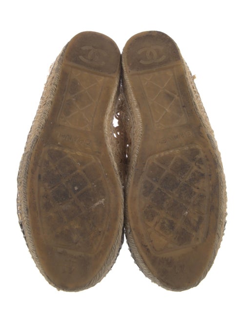 Chanel Interlocking CC Logo Raffia Espadrilles
