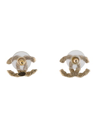 Chanel Strass CC Stud Earrings