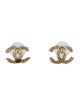 Chanel Strass CC Stud Earrings
