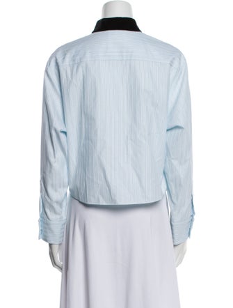 Chanel 2022 Striped Button-Up Top