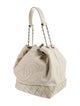 Chanel Surpique Drawstring Bucket Bag
