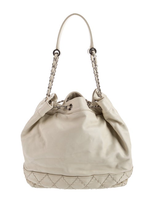 Chanel Surpique Drawstring Bucket Bag