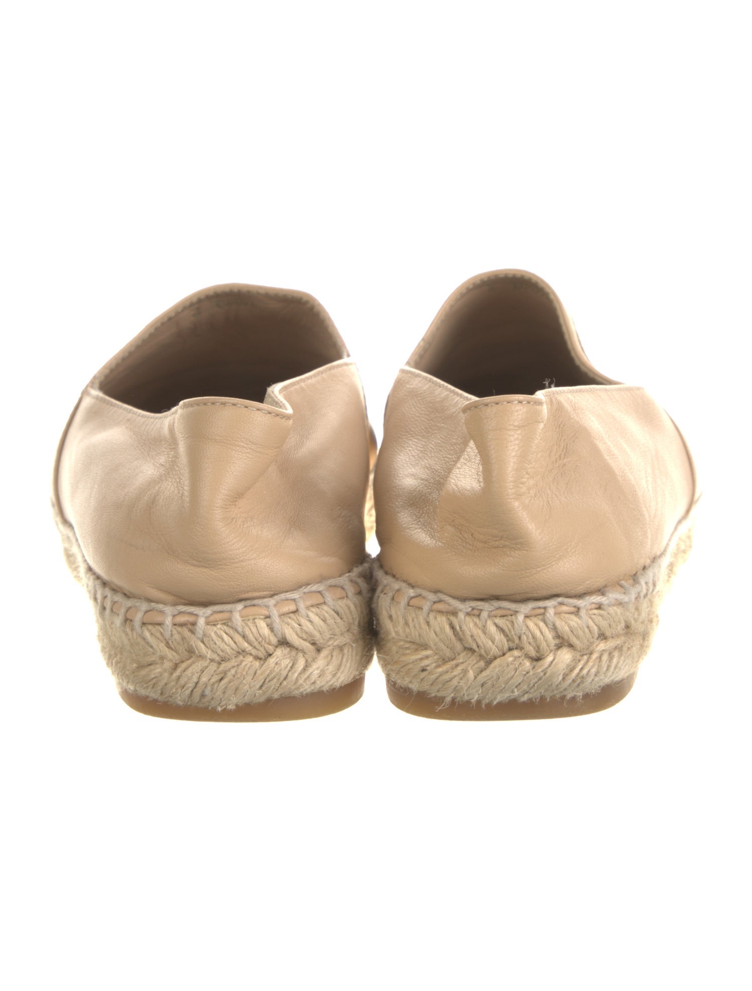 Chanel Interlocking CC Logo Leather Espadrilles