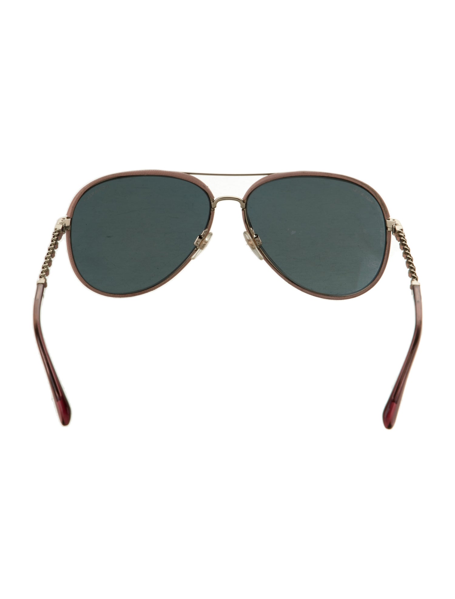 Chanel Chain-Link Accent Aviator Sunglasses