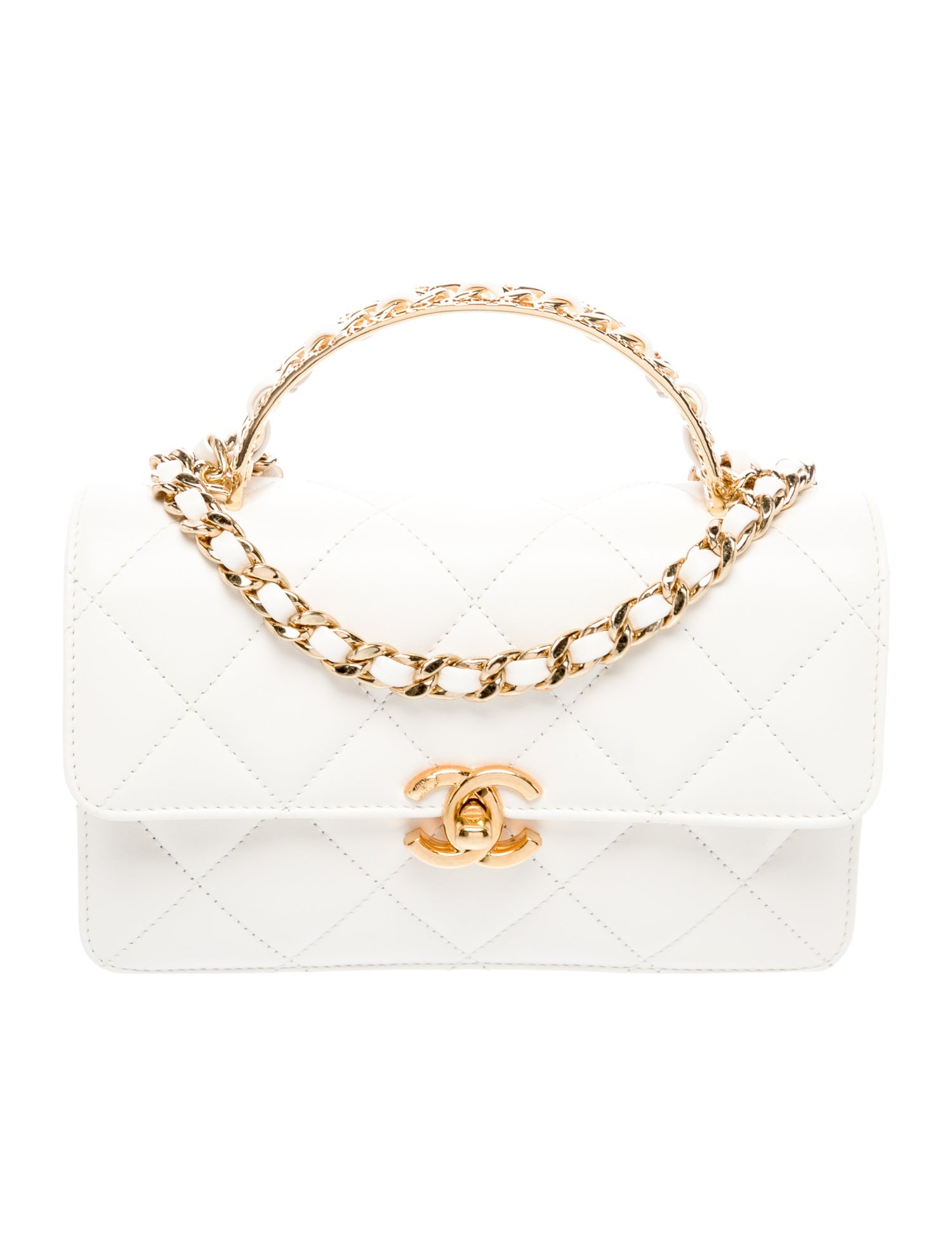 Chanel Quilted CC Top Handle Bag