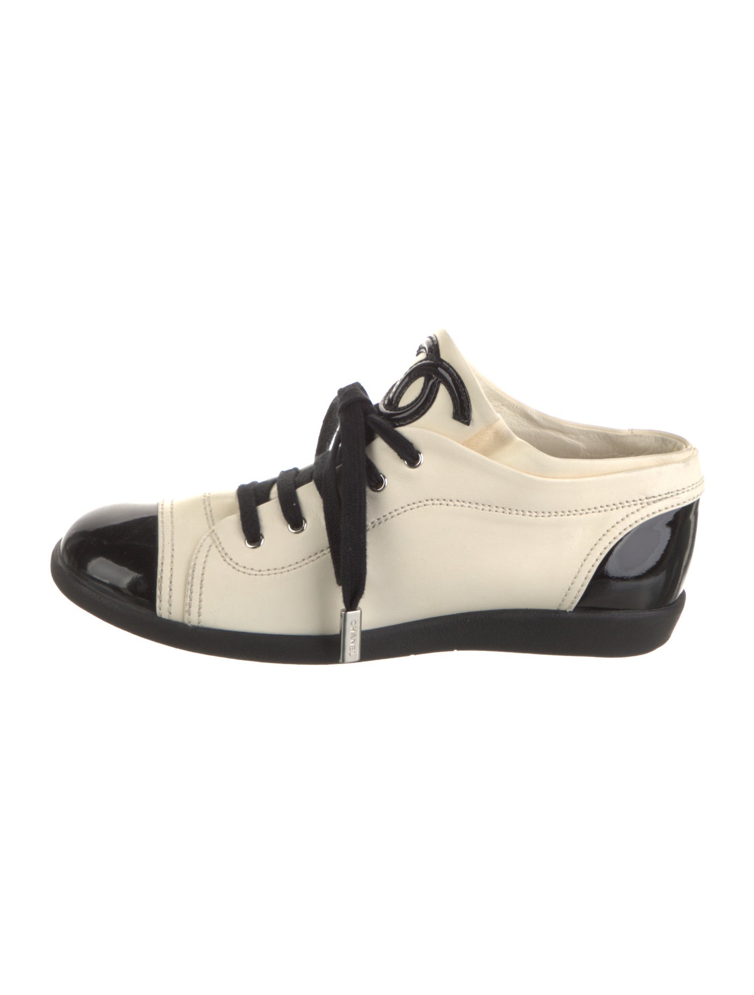 Chanel Interlocking CC Logo Lambskin Sneakers