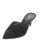 Chanel Interlocking CC Logo Suede Mules