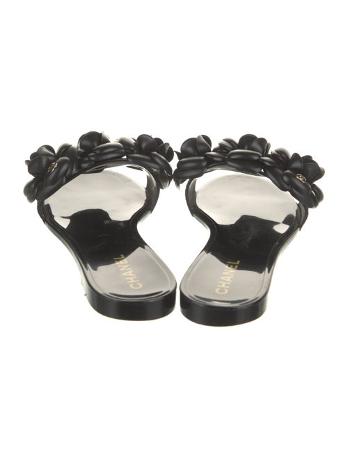 Chanel Interlocking CC Logo Rubber Slides
