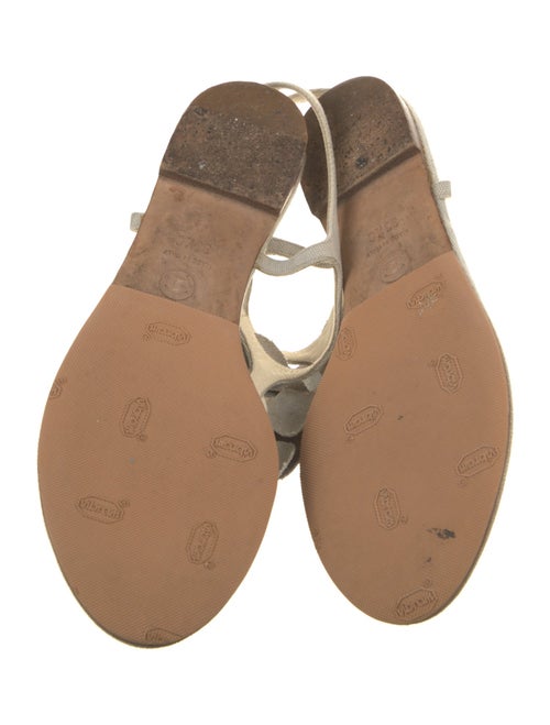 Chanel Interlocking CC Logo Canvas Slingback Sandals