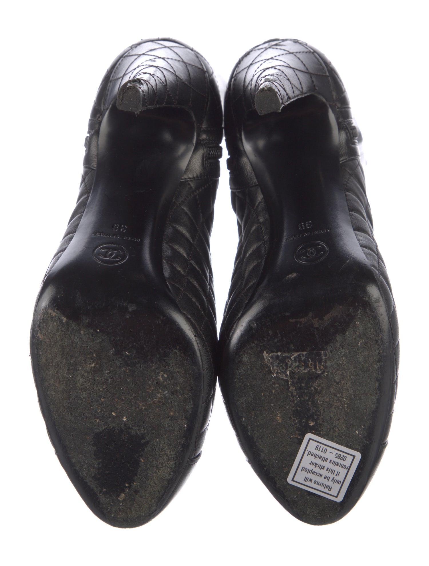 Chanel Interlocking CC Logo Lambskin Boots