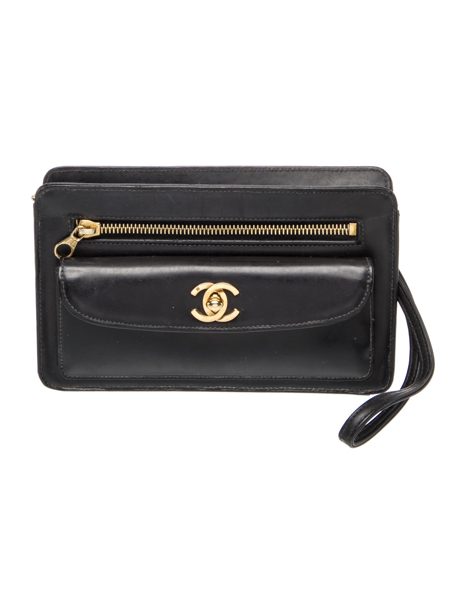 Chanel Leather CC Wristlet