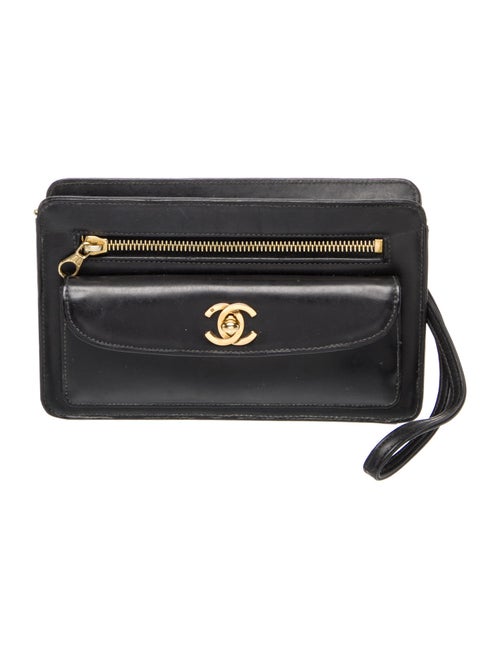 Chanel Leather CC Wristlet