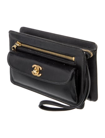 Chanel Leather CC Wristlet