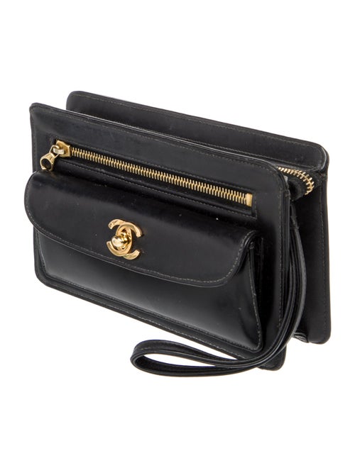 Chanel Leather CC Wristlet