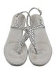 Chanel Interlocking CC Logo Leather T-Strap Sandals