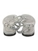 Chanel Interlocking CC Logo Leather T-Strap Sandals
