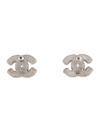 Chanel Resin CC Stud Earrings