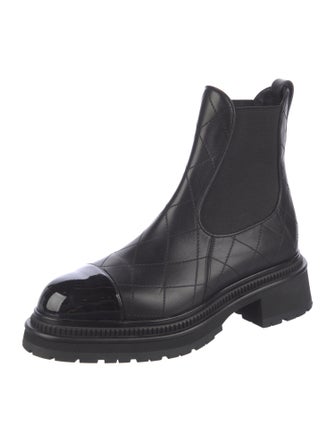 Chanel 2023 Quilted Pattern Chelsea Boots