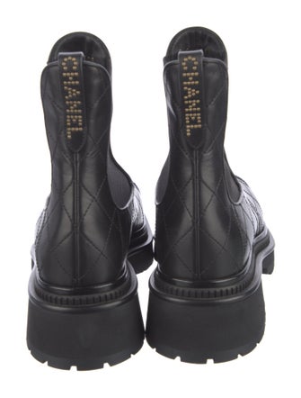 Chanel 2023 Quilted Pattern Chelsea Boots
