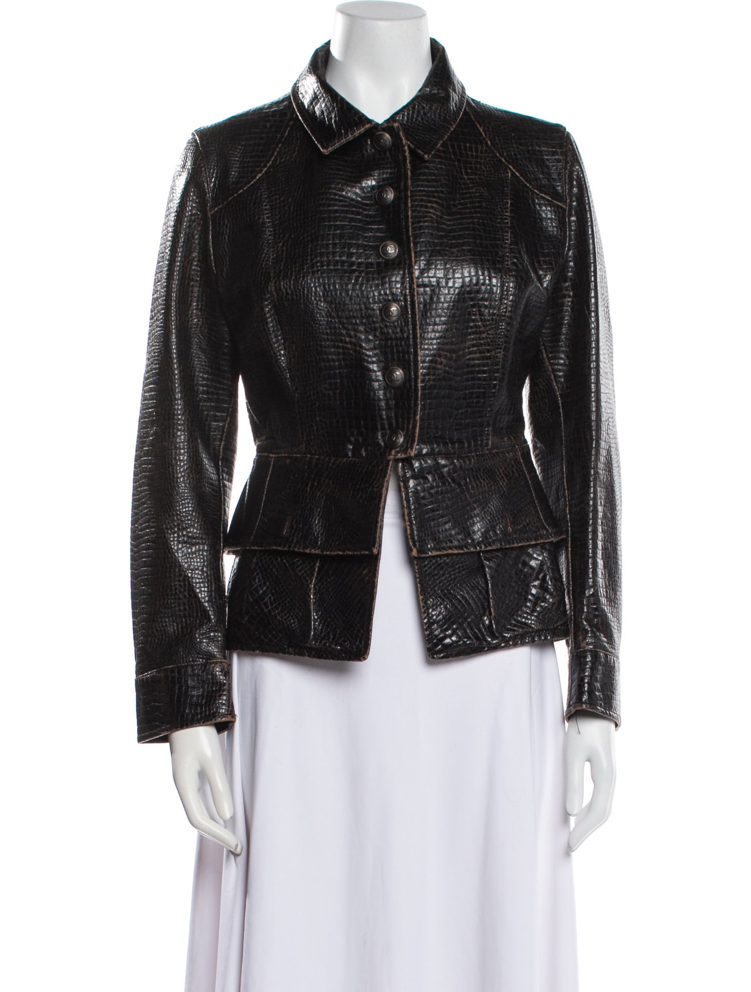 Chanel 2003 Animal Print Biker Jacket