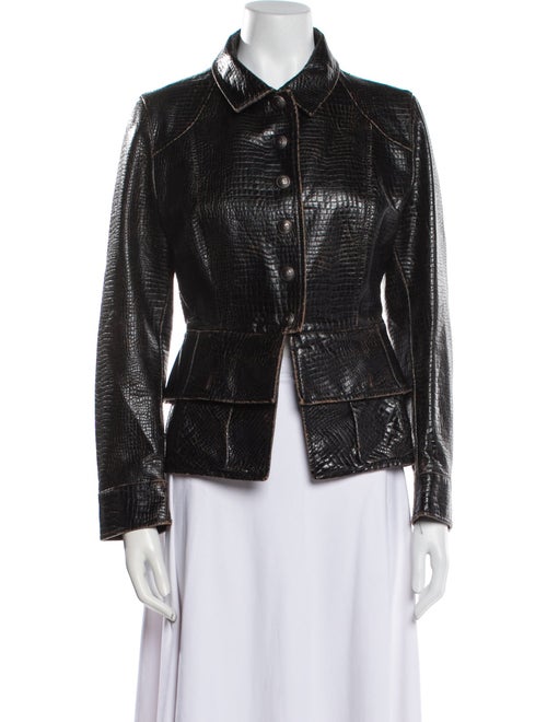 Chanel 2003 Animal Print Biker Jacket