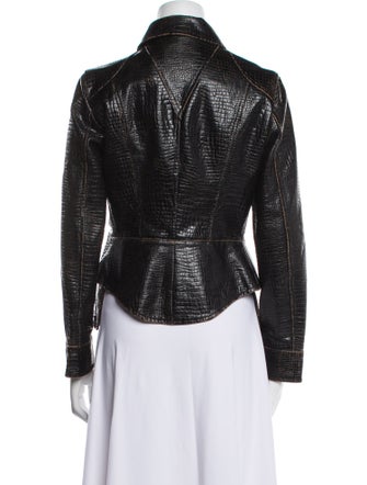 Chanel 2003 Animal Print Biker Jacket