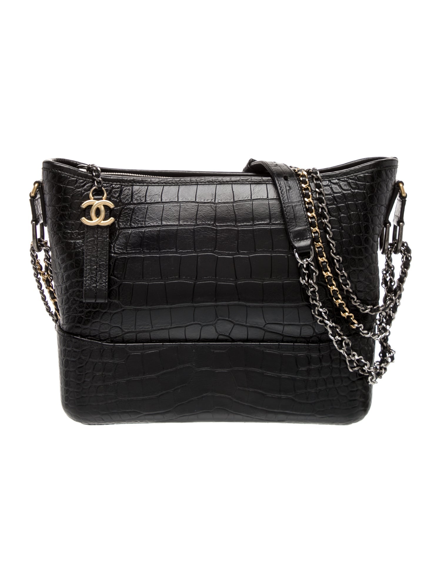 Chanel Crocodile Embossed Large Gabrielle Hobo