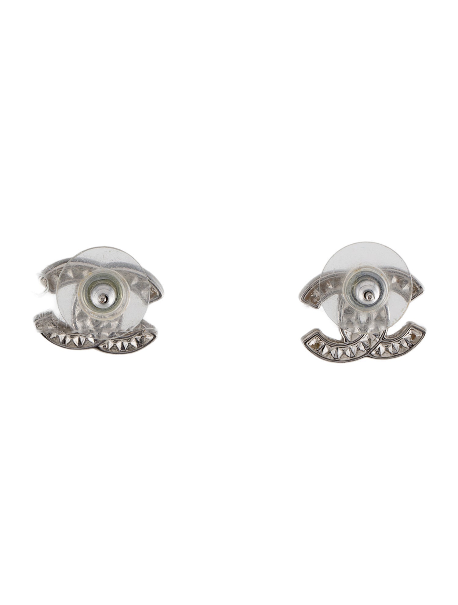 Chanel Strass CC Stud Earrings