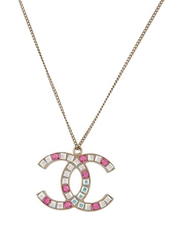 Chanel Strass CC Pendant Necklace