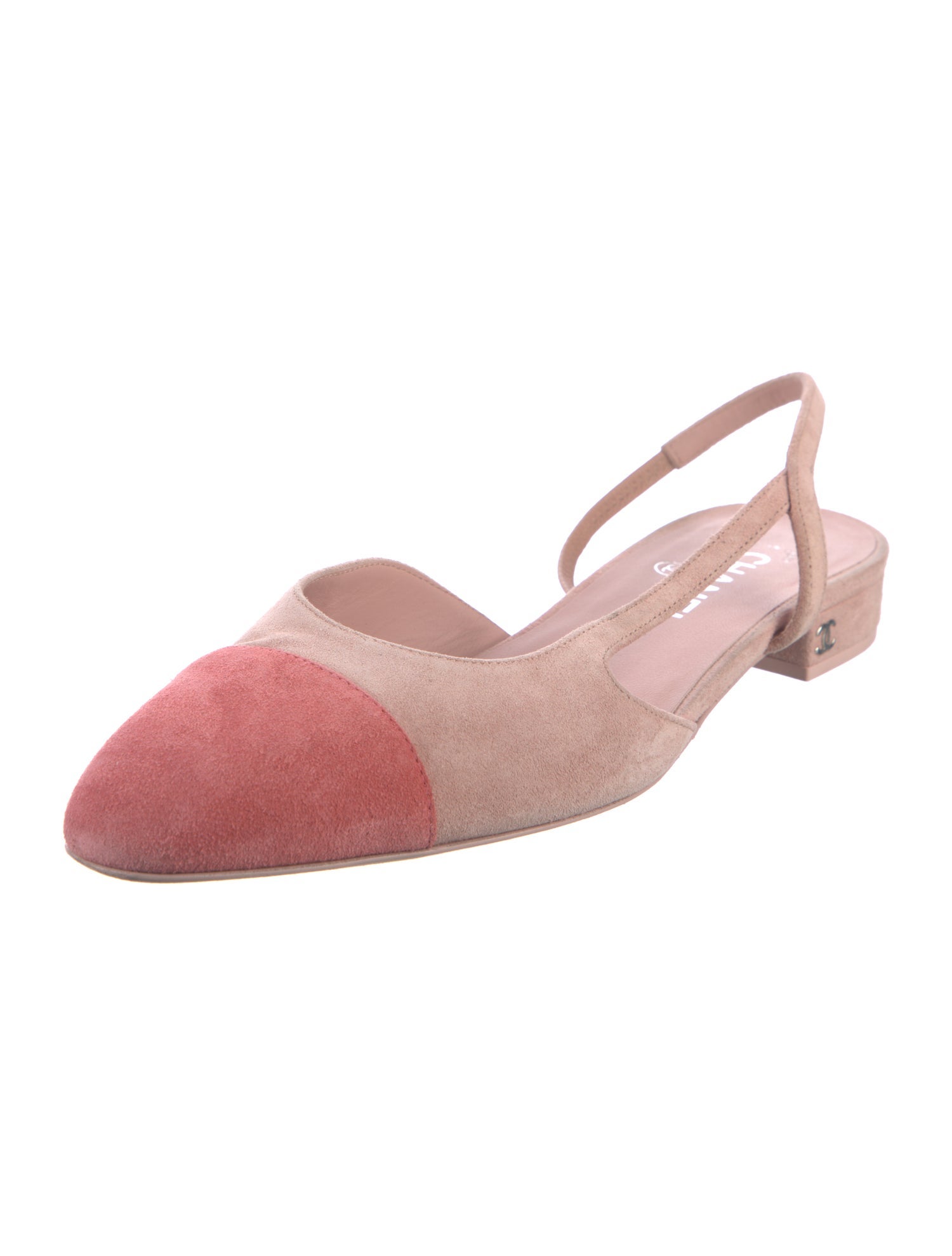 Chanel 2024 Interlocking CC Logo Slingback Flats