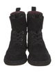 Chanel Interlocking CC Logo Suede Combat Boots