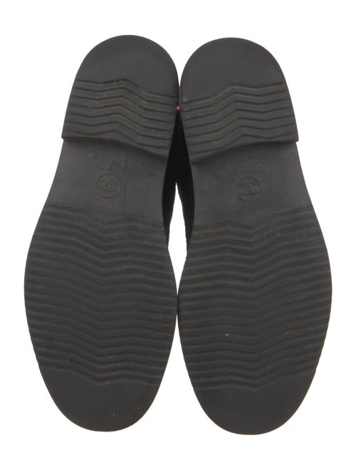 Chanel Interlocking CC Logo Suede Combat Boots