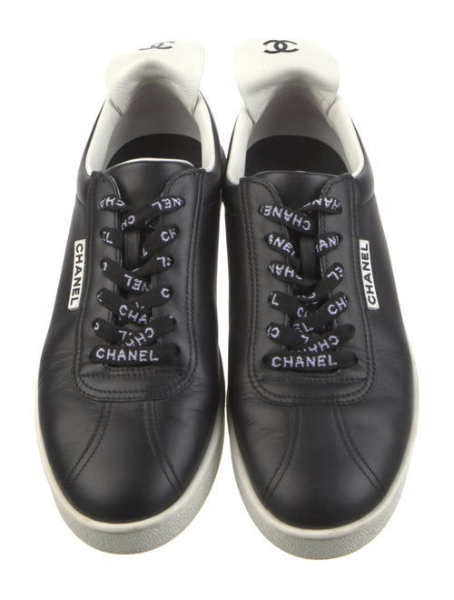 Chanel Interlocking CC Logo Leather Sneakers