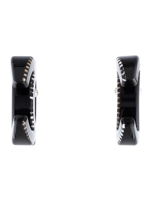 Chanel 2022 Faux Pearl, Resin & Strass CC Earrings