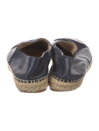 Chanel Interlocking CC Logo Leather Espadrilles