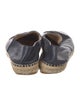 Chanel Interlocking CC Logo Leather Espadrilles